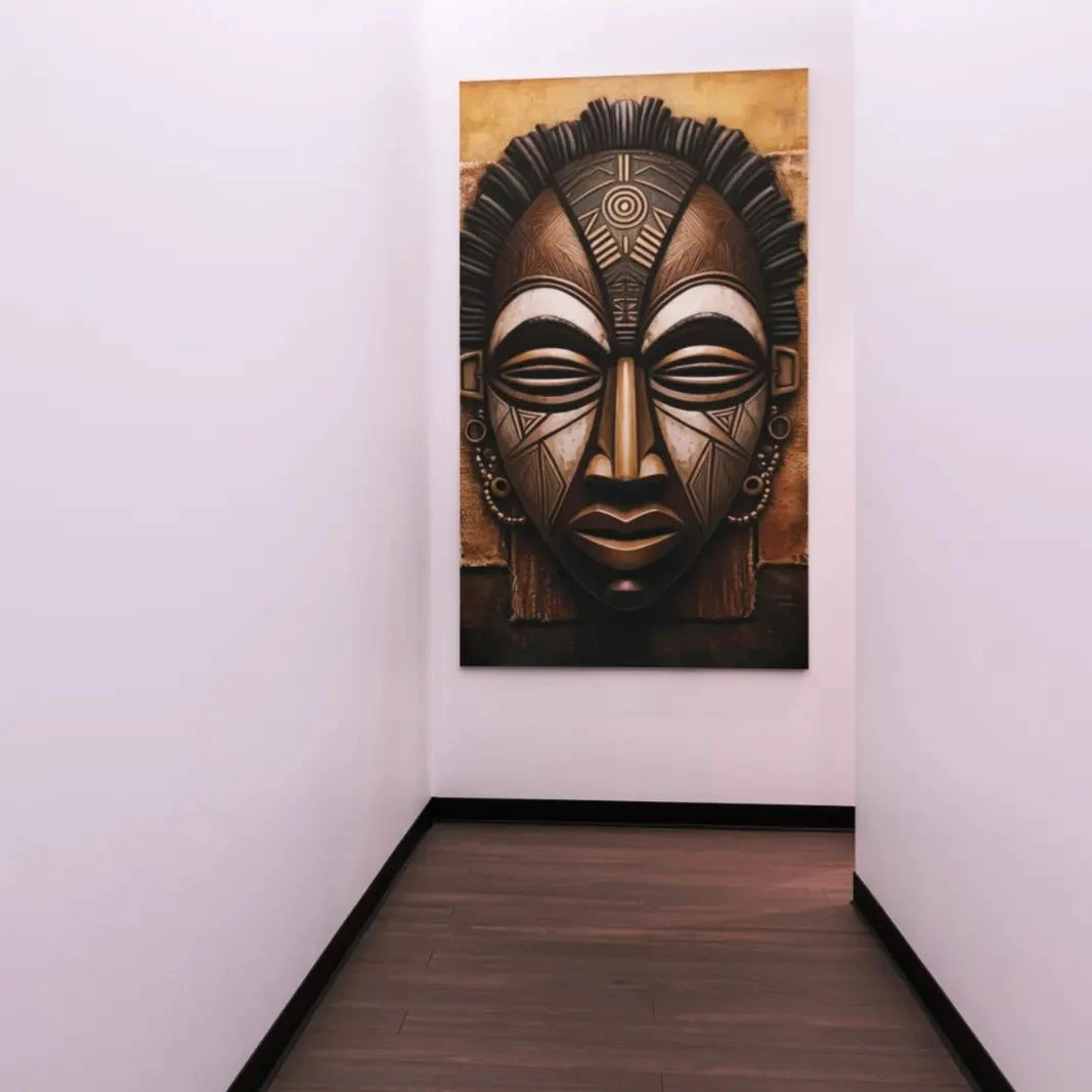 Elevate your space with this captivating African Heritage mask poster.  Intricate design, museum-quality print, and eco-consc...